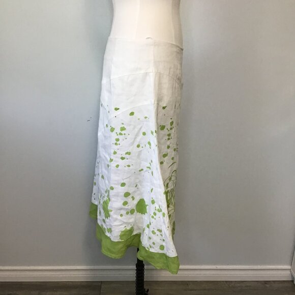 Gilani Linen A-Line Skirt Size 12 - Picture 2 of 13